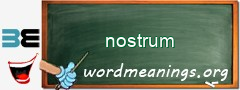 WordMeaning blackboard for nostrum